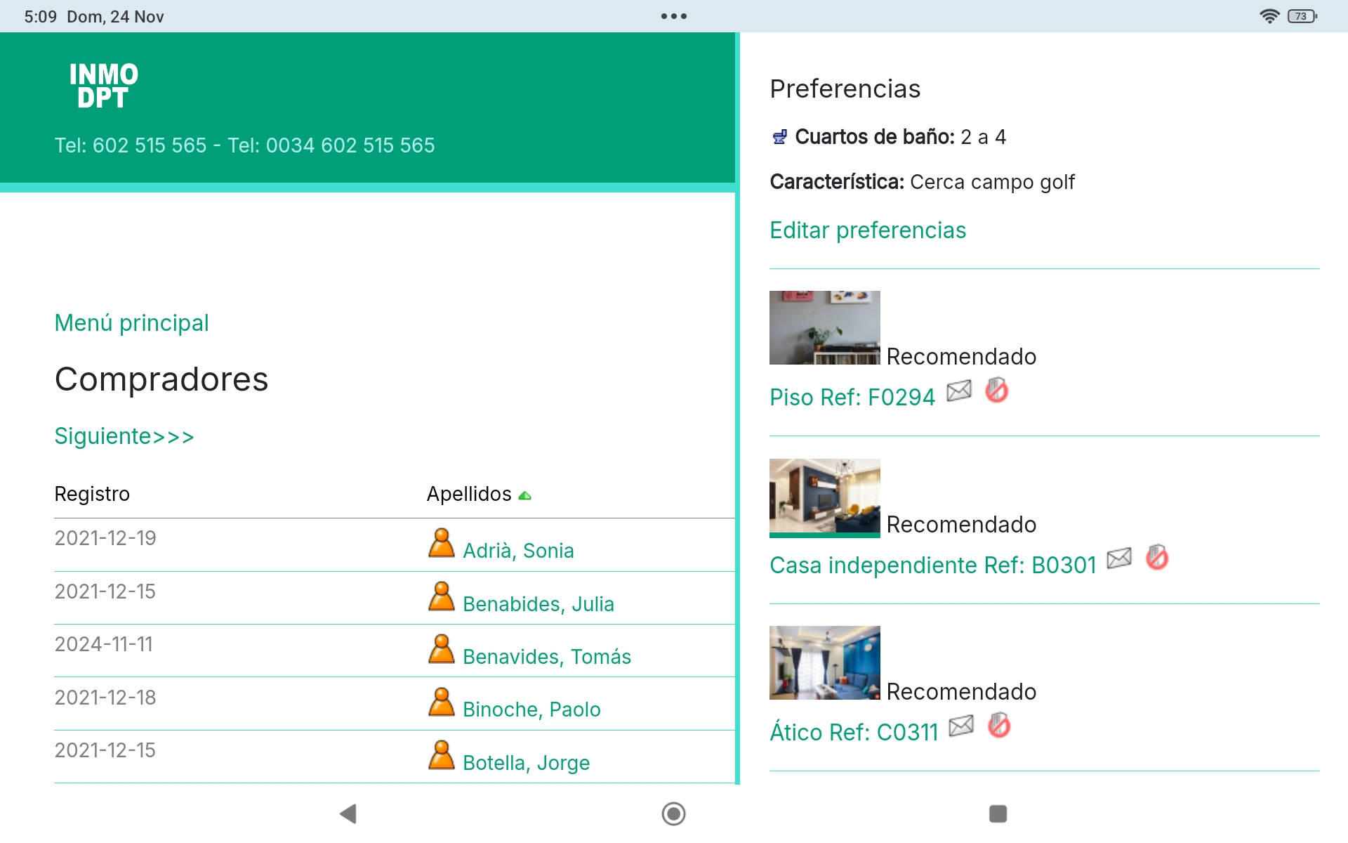 Preferencias del comprador