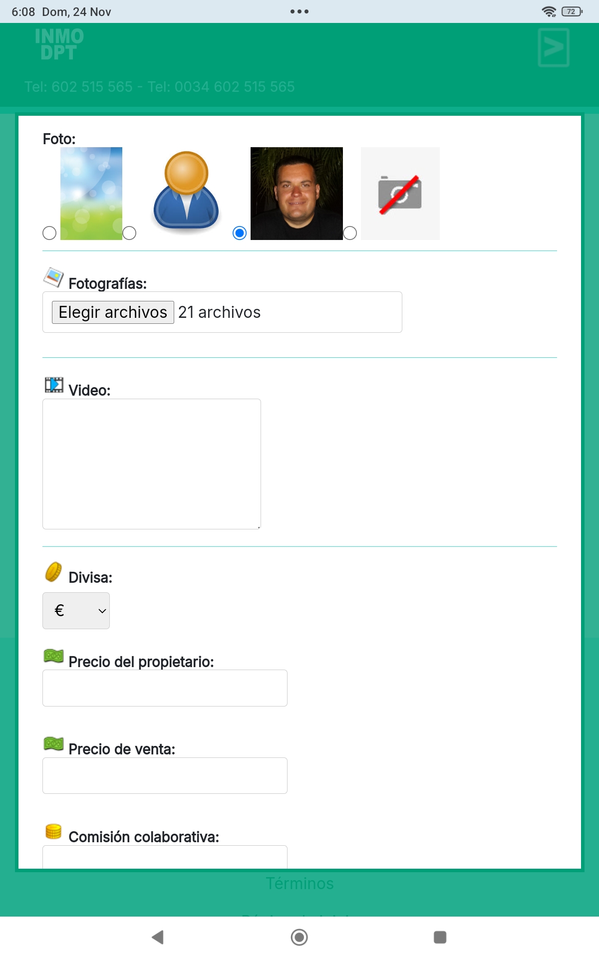 Nueva propiedad